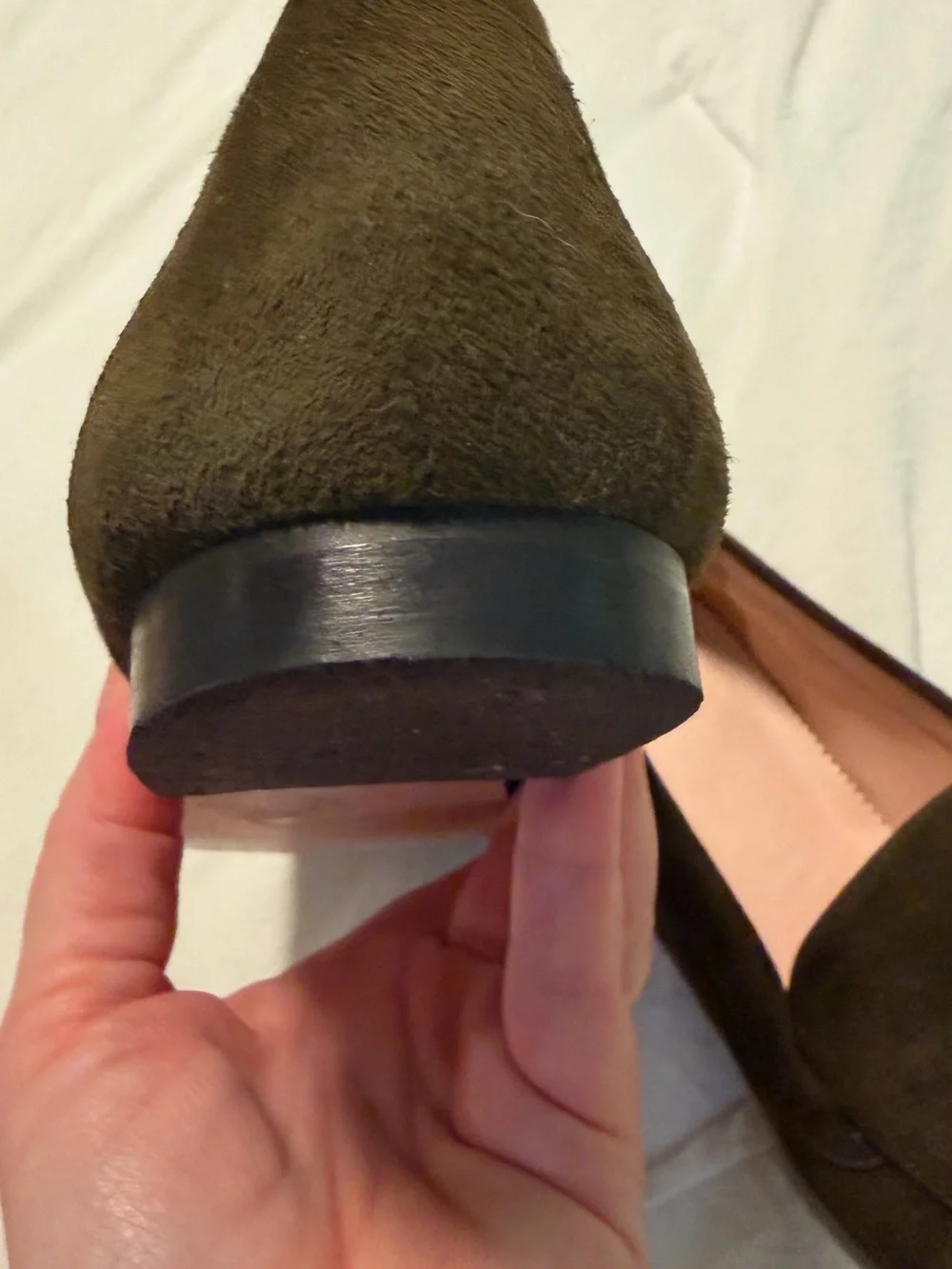 J. Crew Olive Green Suede Smoking Slipper Loafers Women’s Size 8